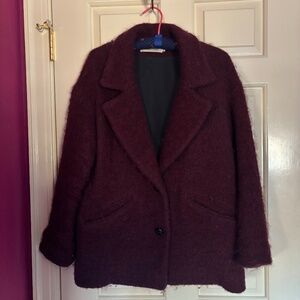 FrenchTrotters Bordeaux wool blend coat